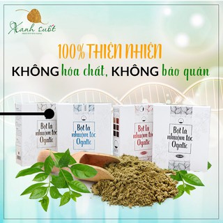 [Ogatic] Combo Bột Lá Nhuộm Tóc & Lá Thơm Gội Đầu- 100% Thảo Mộc Tự Nhiên- An Toàn Sức Khỏe- Herbal Dye Hair [Xanh Suốt]