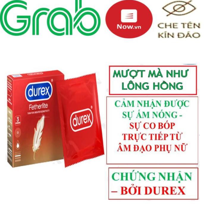 [MƯỢT TỰA LÔNG HỒNG] Bộ 2 hộp Bao cao su DUREX Fetherlite siêu mỏng (12 Hộp BCS Durex / 01 bao)
