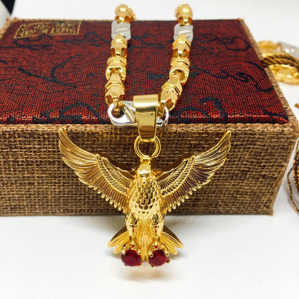 Dây Chuyền Nam Vip Bạc Thái Mạ Vàng, Vòng Cổ Nam Phong Cách | Jewelry Bảo Tín LNMS04 (dây và mặt) ( Màu Vàng) - Hàng nhậ