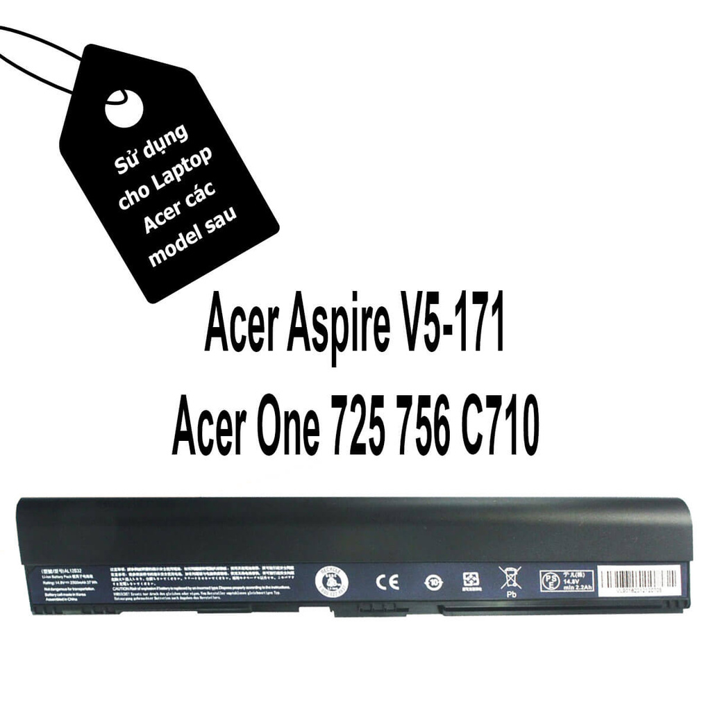 Pin Laptop Acer Aspire V5-171 - Pin Laptop Acer One 725 756 C710 (Type AL12B32)
