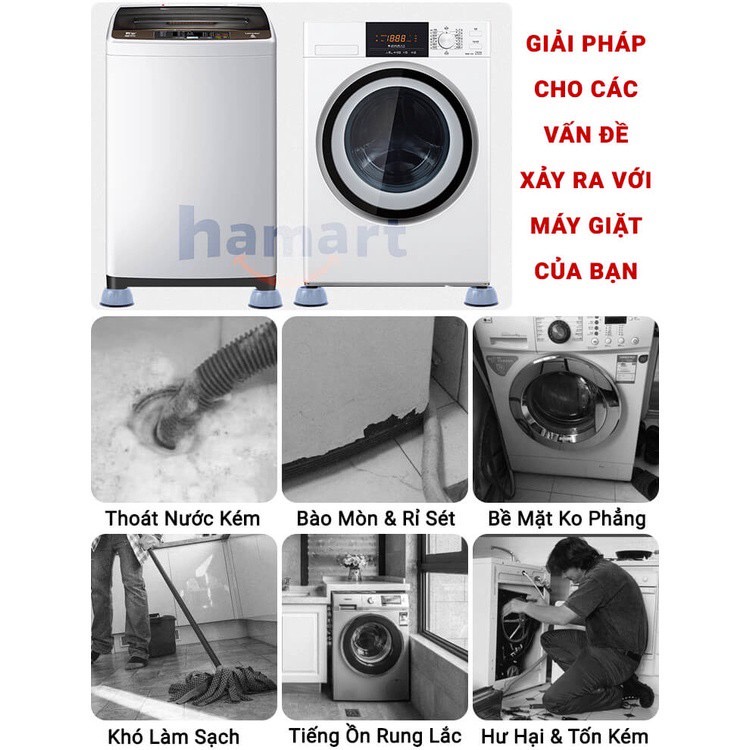 SÉT 4 ĐẾ ĐỆM CAO SU KÊ CHÂN CHỐNG RUNG TIỆN DỤNG CHO MÁY GIẶT TỦ LẠNH 88295 THẾ GIỚI TIỆN ÍCH 88