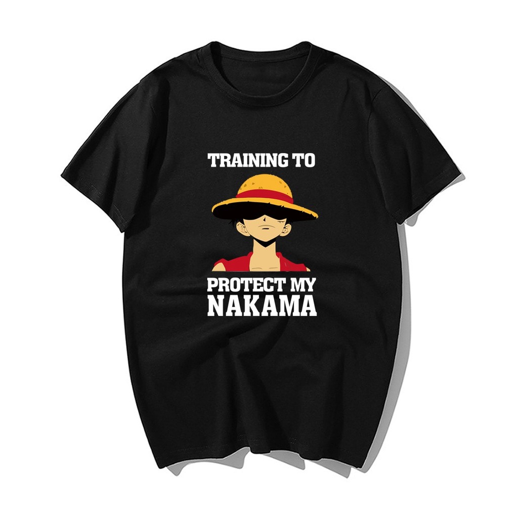 Mẫu áo thun in hình One Piece Luffy T Shirt Training To Protect My Nakama Print độc đẹp giá rẻ