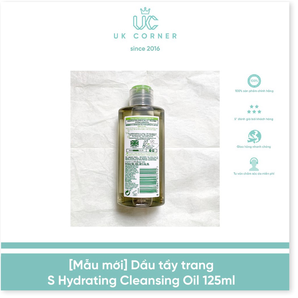 [Mã giảm giá] Dầu tẩy trang Simple Kind To Skin Hydrating Cleansing Oil 125ml