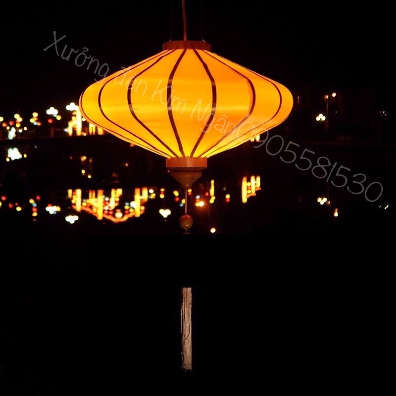 Đèn lồng đĩa bay Hội An  vải phi trơn chống nước