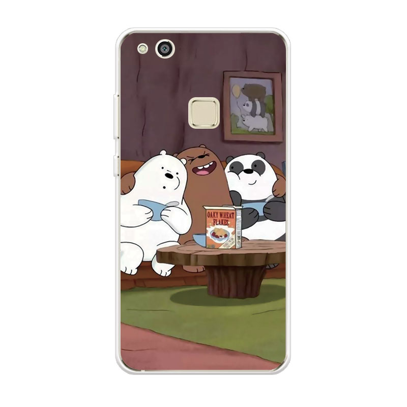 Ốp Lưng TPU Mềm Huawei P8 P9 P10 Lite  Three Bare Bears 3