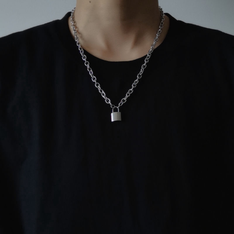 Dây Chuyền Mặt Hình Ổ Khóa Độc Đáo Kiểu Phong Cách Retro Hàn Quốc