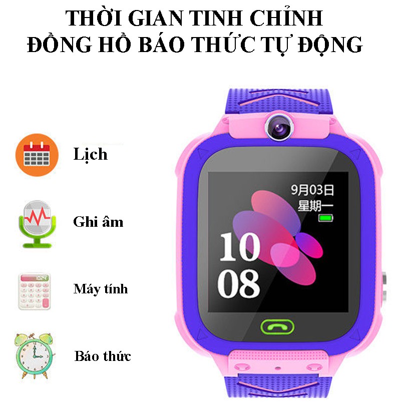 ✔️ [Bảo Hành 1 Đổi 1] Đồng Hồ Thông Minh Định Vị GPS Chống Nước Nghe Gọi Hai Chiều Q12 Có Camera Chụp Ảnh