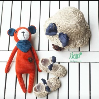 Set giày mũ handmade cho bé