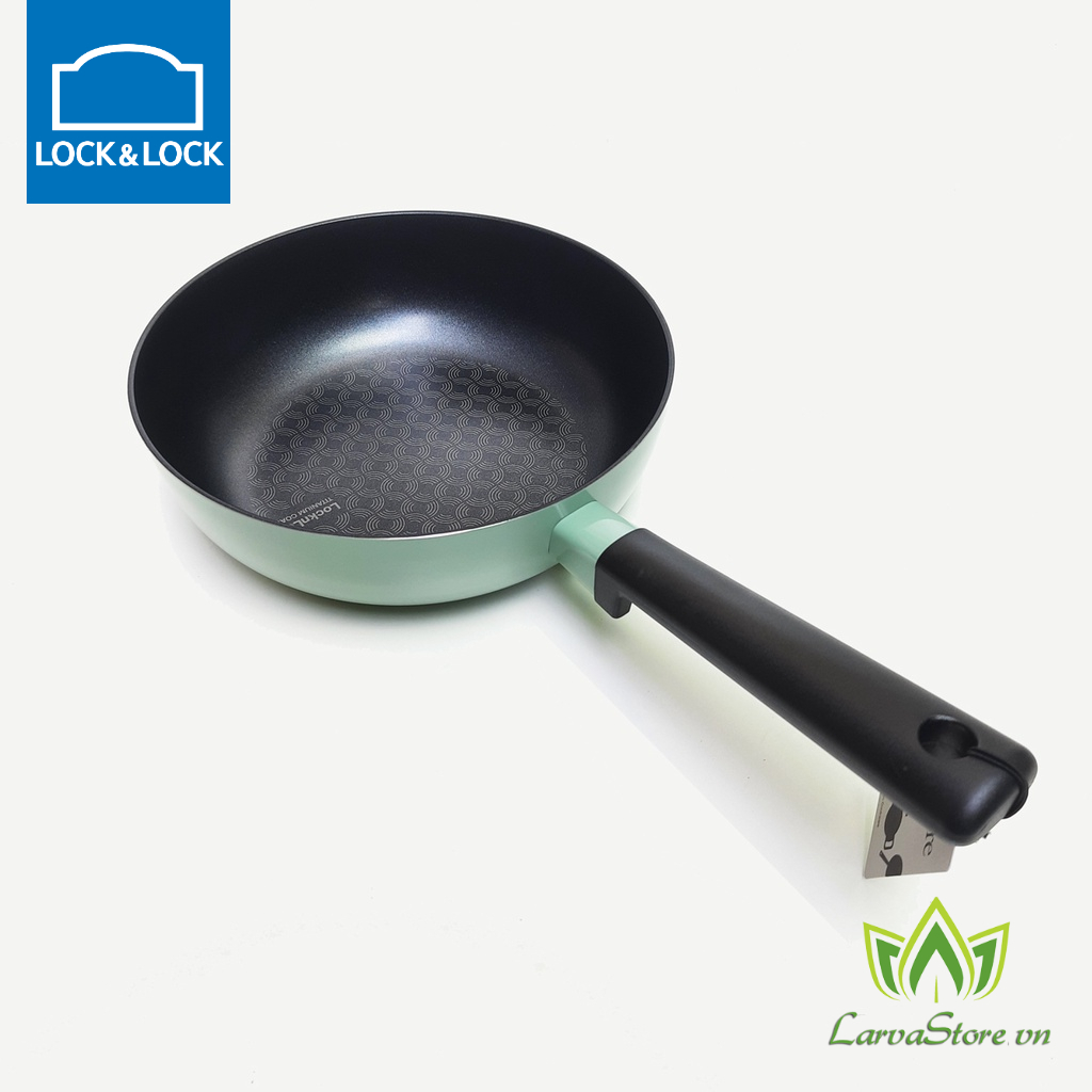 Chảo Sâu Lòng Decor LocknLock LDE1245IH 24cm Lớp Chống Dính Cực Bền - Đáy Từ - Xanh Mint