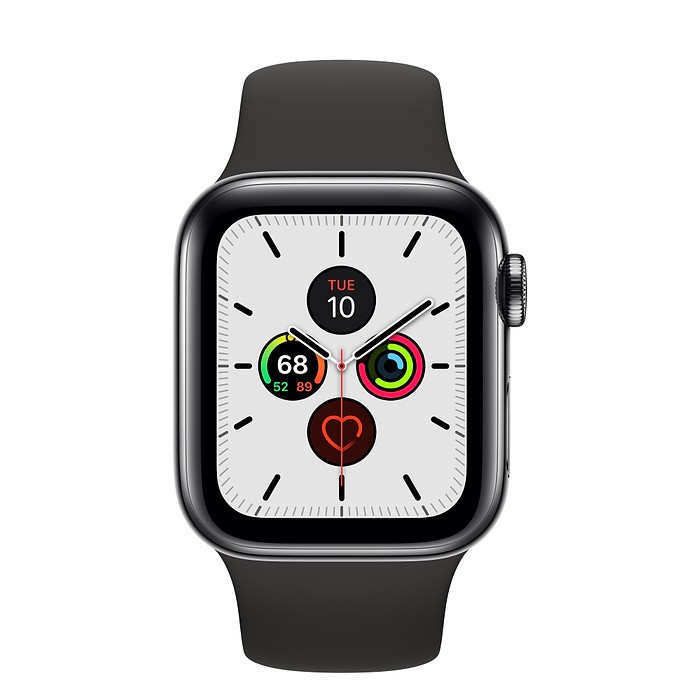 Đồng Hồ Thông Minh Apple Watch Series 5 40mm Space Black Stainless Steel Case with Black Sport Band