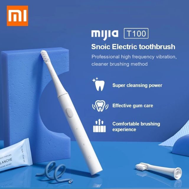 Bàn chải điện thông minh 2 tốc độ 46G chăm sóc làm trắng răng hiệu Xiaomi Mijia T100 chính hãng