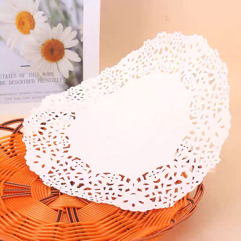 Giấy Thấm Dầu Thực Phẩm Đồ Ăn Chiên Rán 140 Tờ Giấy Thấm Dầu Ăn Lót Nồi Chiên Không Dầu Viền Hoa Đục Lỗ Đa Năng Tiện Lợi