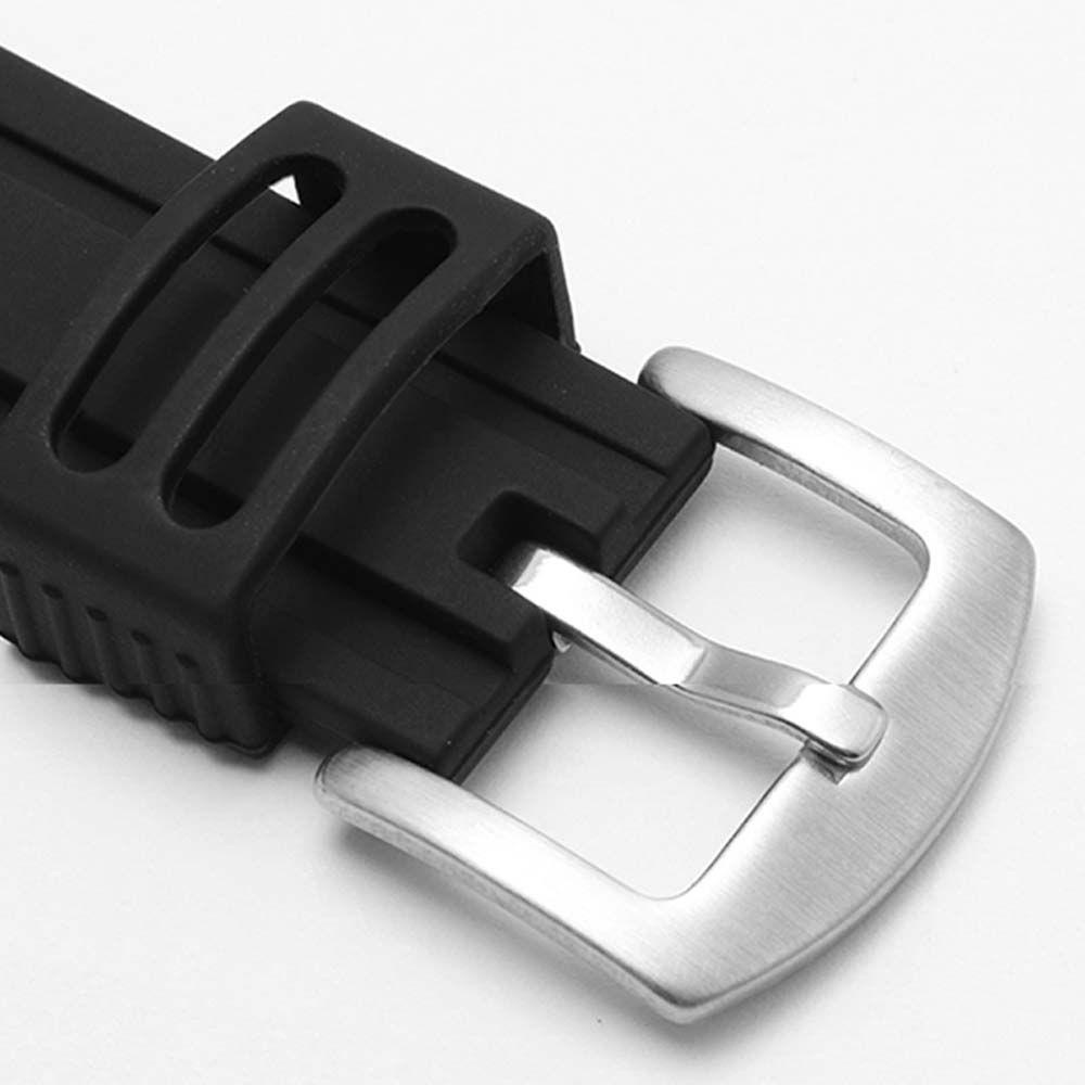 Dây Đeo Đồng Hồ Bằng Silicone Khóa Kim Loại Thép Không Gỉ 22mm 24mm Dành Cho Nam Và Nữ