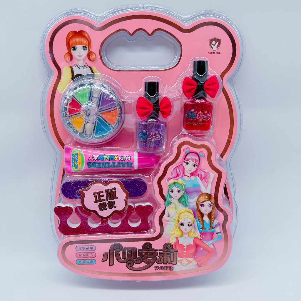 Vỉ trang điểm, sơn móng bộ dài, đồ chơi cho bé