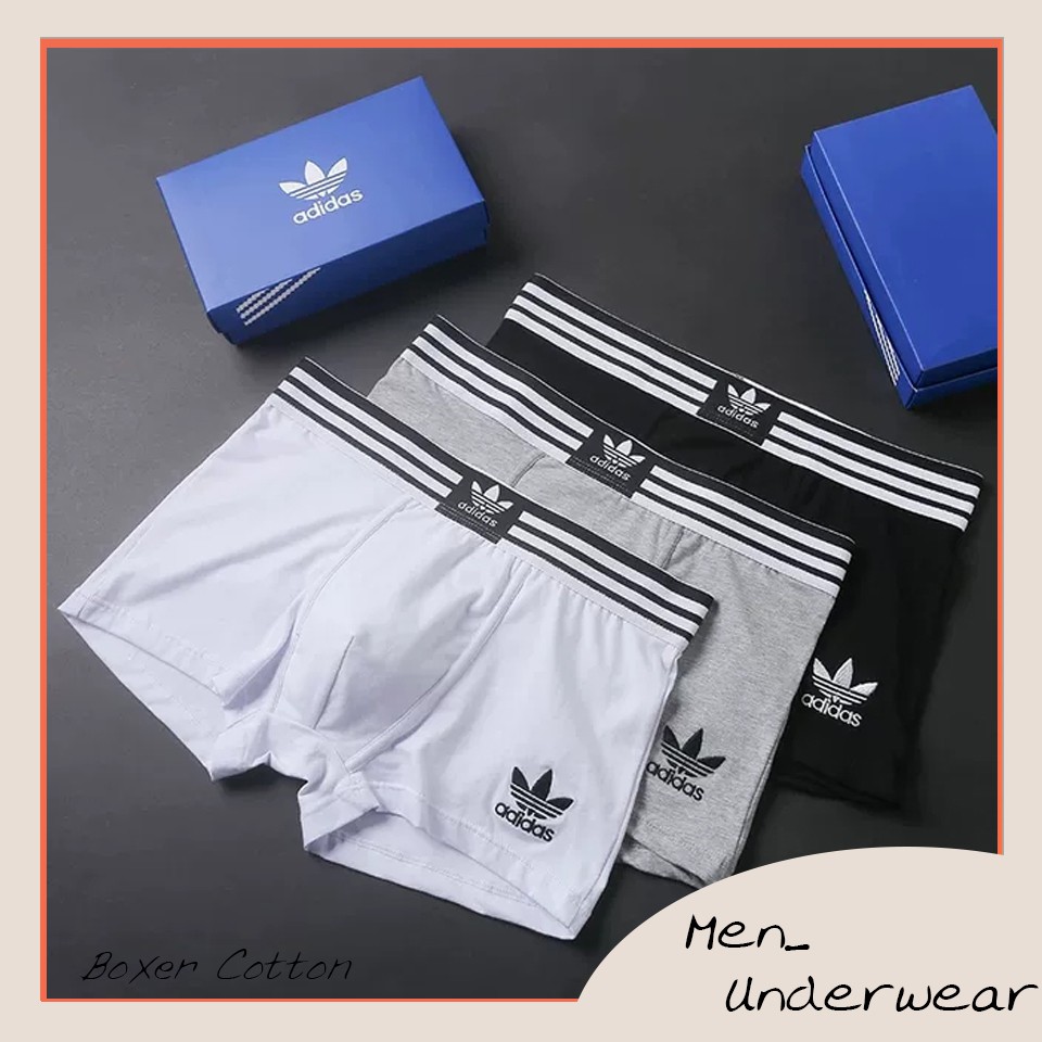 Quần lót nam - DÁNG SỊP ĐÙI BOXER cotton co giãn 4 chiều - thấm hút mồ hôi - thoáng khí