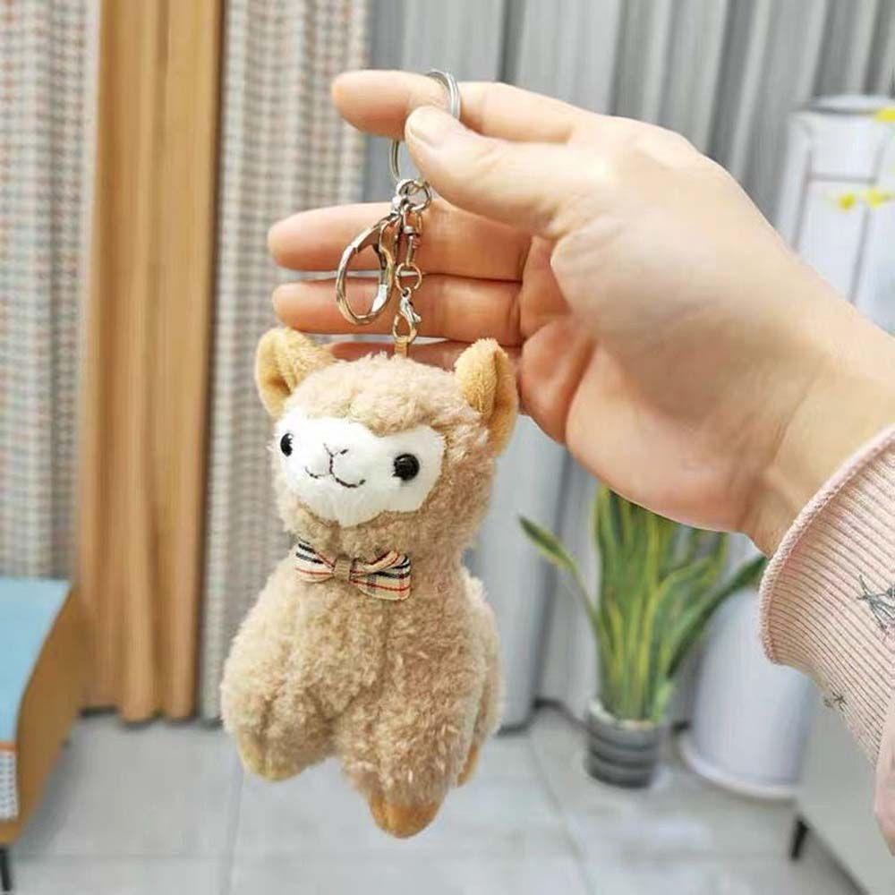 LILYES Móc Khóa Hình Lạc Đà Alpaca Hoạt Hình Handmade Dễ Thương