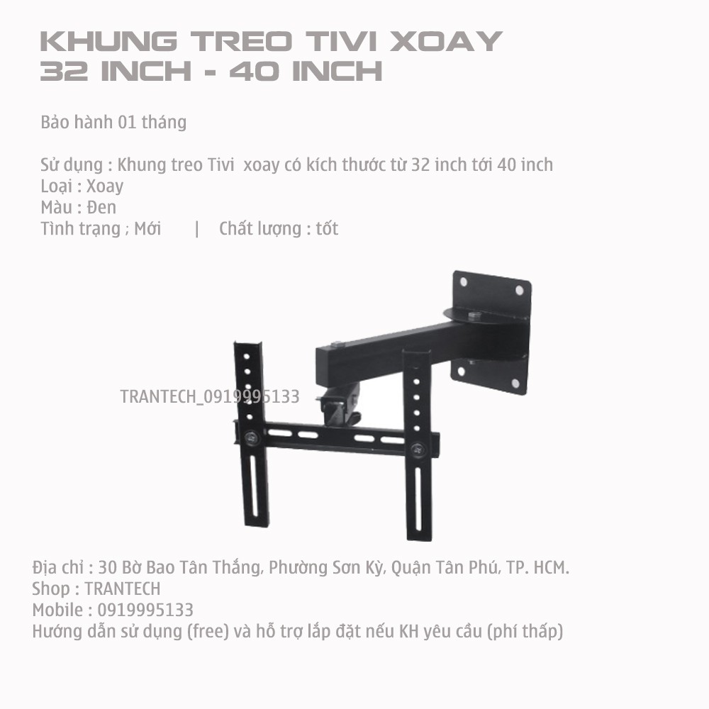 Khung treo Tivi xoay 32 inch - 40 inch | BigBuy360 - bigbuy360.vn