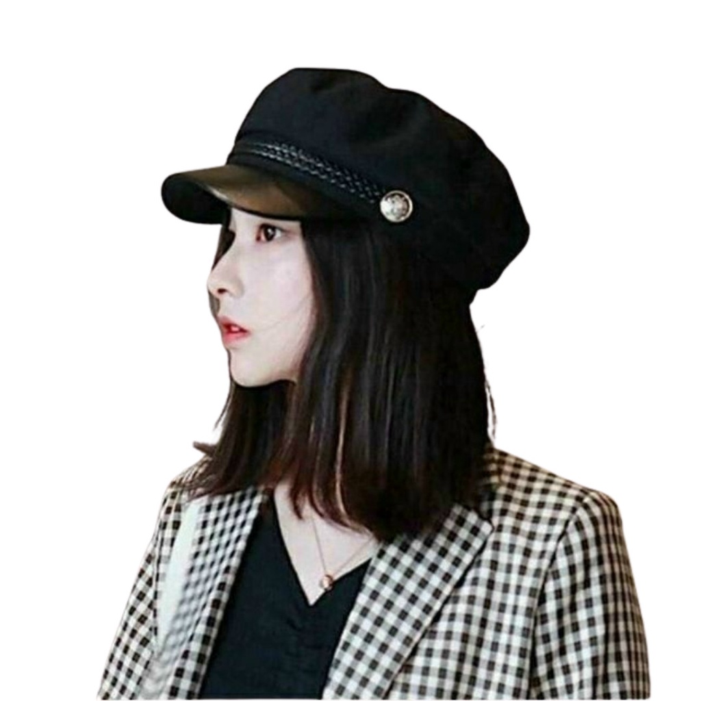 Mũ nồi mỏ da phong cách thủy thủ retro thời trang sang trọng cho nữ siêu xinh