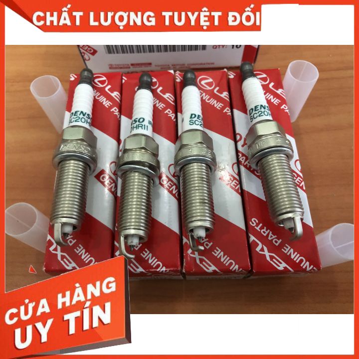 [ CHÍNH HÃNG]Bộ 4 Bugi Denso Iridium  #vios #camry đời mới 2016 2017 2018 2019 2020 ren 12 chân dài-kim [K20HR-U11]