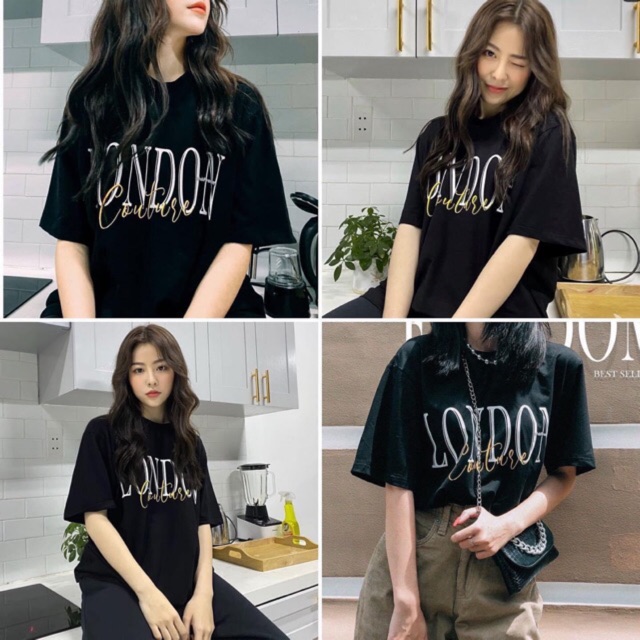 Áo Thun Tay Lỡ Unisex LONDON (Đen/Trắng) ❤️/Nam nữ unisex/FREESHIP ❤️