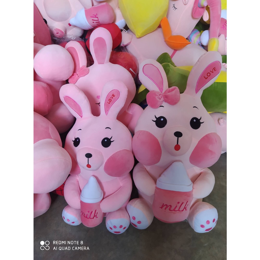 Gấu Bông Thỏ Bông Thỏ ôm keo, Thỏ ôm bình sữa