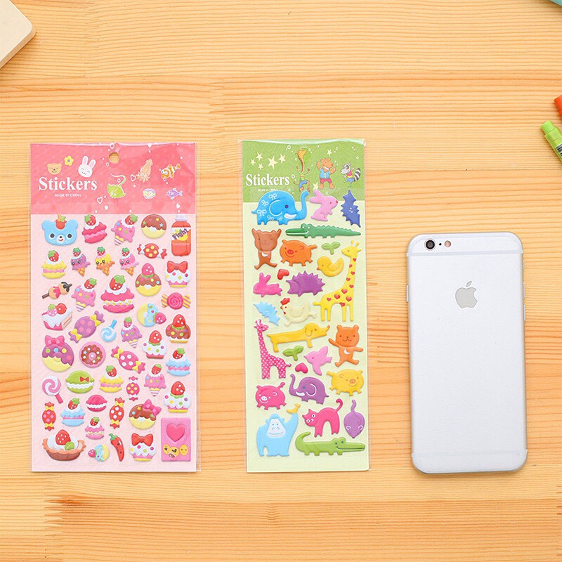 Sticker cute trang trí dán họa tiết 3D nổi