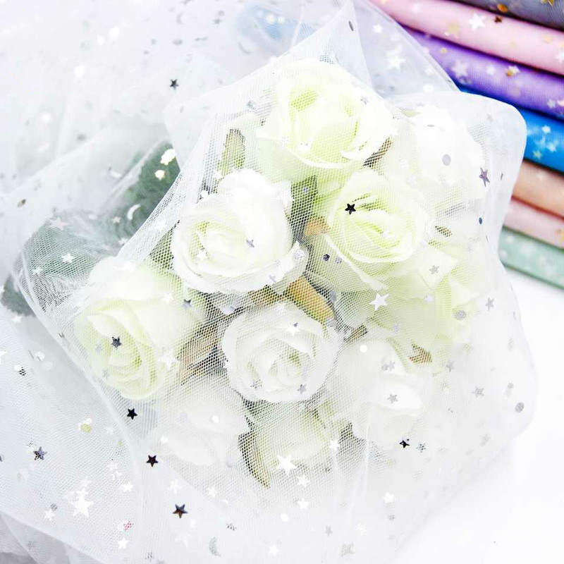 1 Vải Tuyn Ngôi Sao 70*100CM Trang Trí Tiệc Cưới