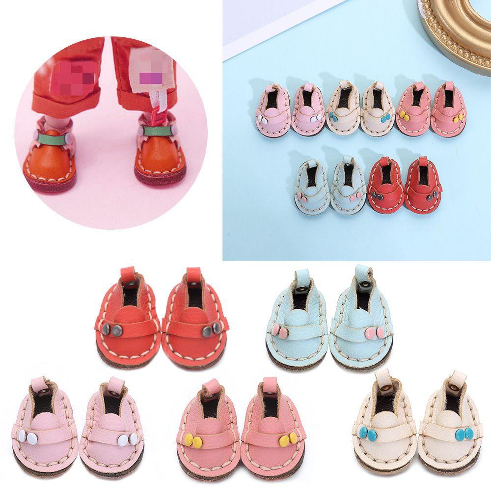 Giày Búp Bê Da Bò 5 Màu Tự Chọn Cho Búp Bê OB11 Tỉ Lệ 1 / 11