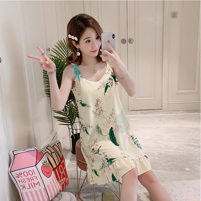 Váy ngủ 2 dây ngợi cảm mềm mịn có lót ngực, Váy ngủ sexy (TẶNG KÈM BỊT MẮT) | BigBuy360 - bigbuy360.vn