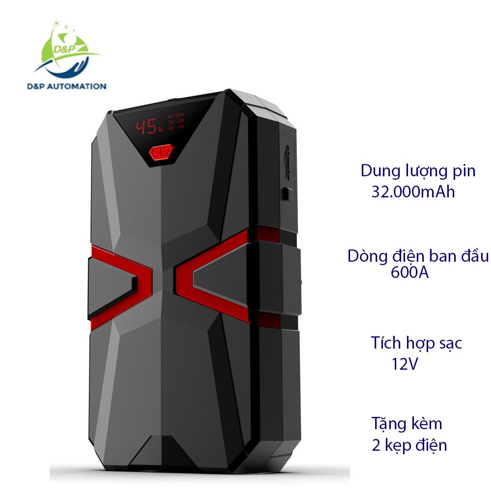 Bộ Kích Bình Đề Cứu Hộ Ô Tô Xe Hơi Xe Máy Khẩn Cấp Đa Năng Cao Cấp DPS25 600A