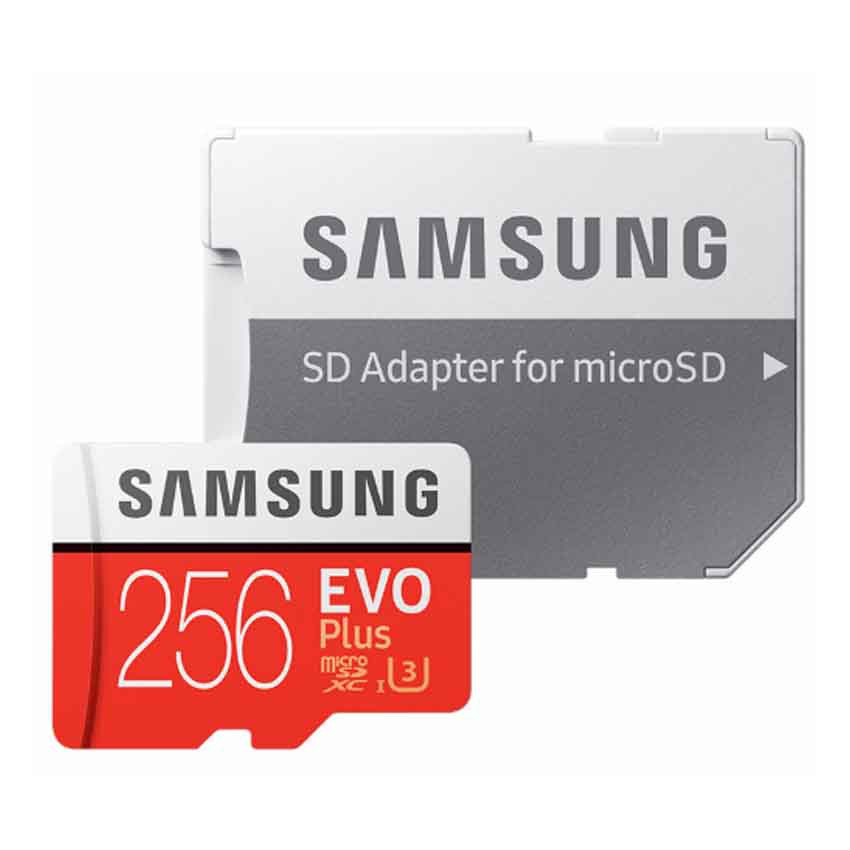 Sẵn sàng Thẻ nhớ Samsung EVO Plus U3 256 GB kèm phụ kiện