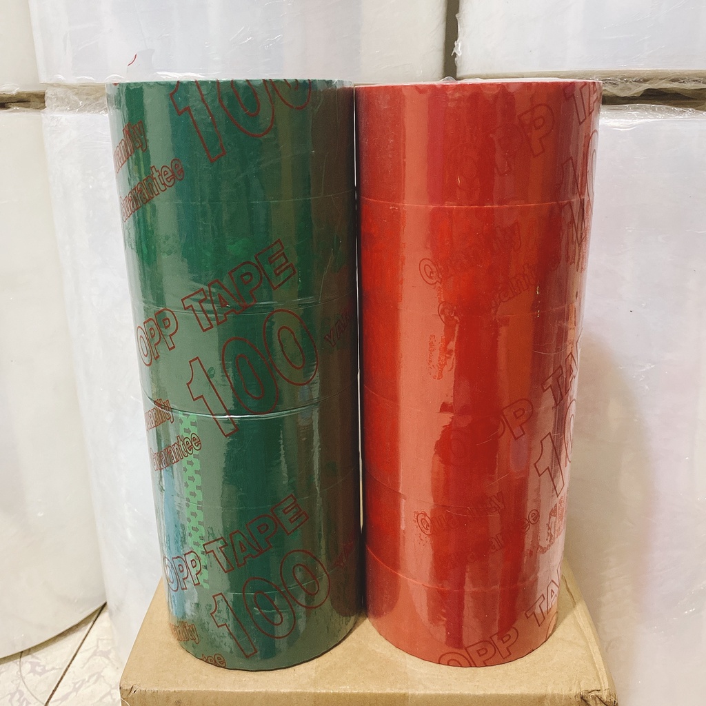 Băng Keo Màu Xanh Lá/ Đỏ/ Vàng/ Xanh Dương/ Cam/ Hồng