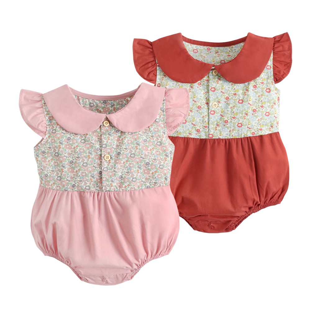 Bộ Đồ Liền Thân Sanlutoz In Hoa Dành Cho Bé Gái Sơ Sinh