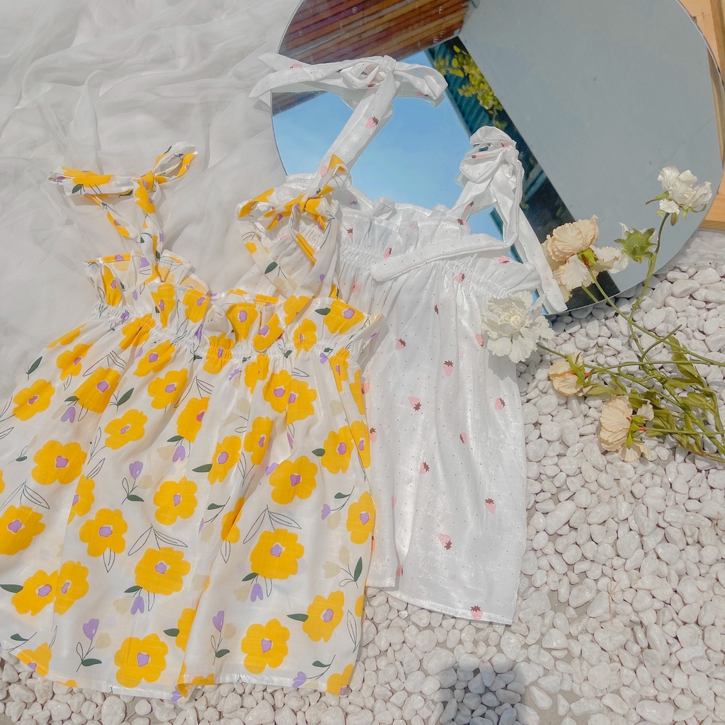 Áo hai dây thắt nơ ulzzang - Made by Fiin