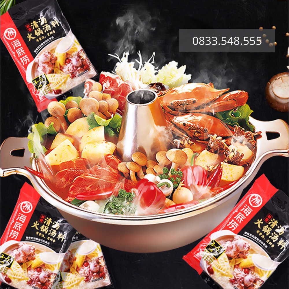 Cốt Lẩu Trường Thọ Haidilao Vị Thơm Ngọt Xương Hầm, Nước Cốt Lẩu Haidilao Chính Hãng Tứ Xuyên