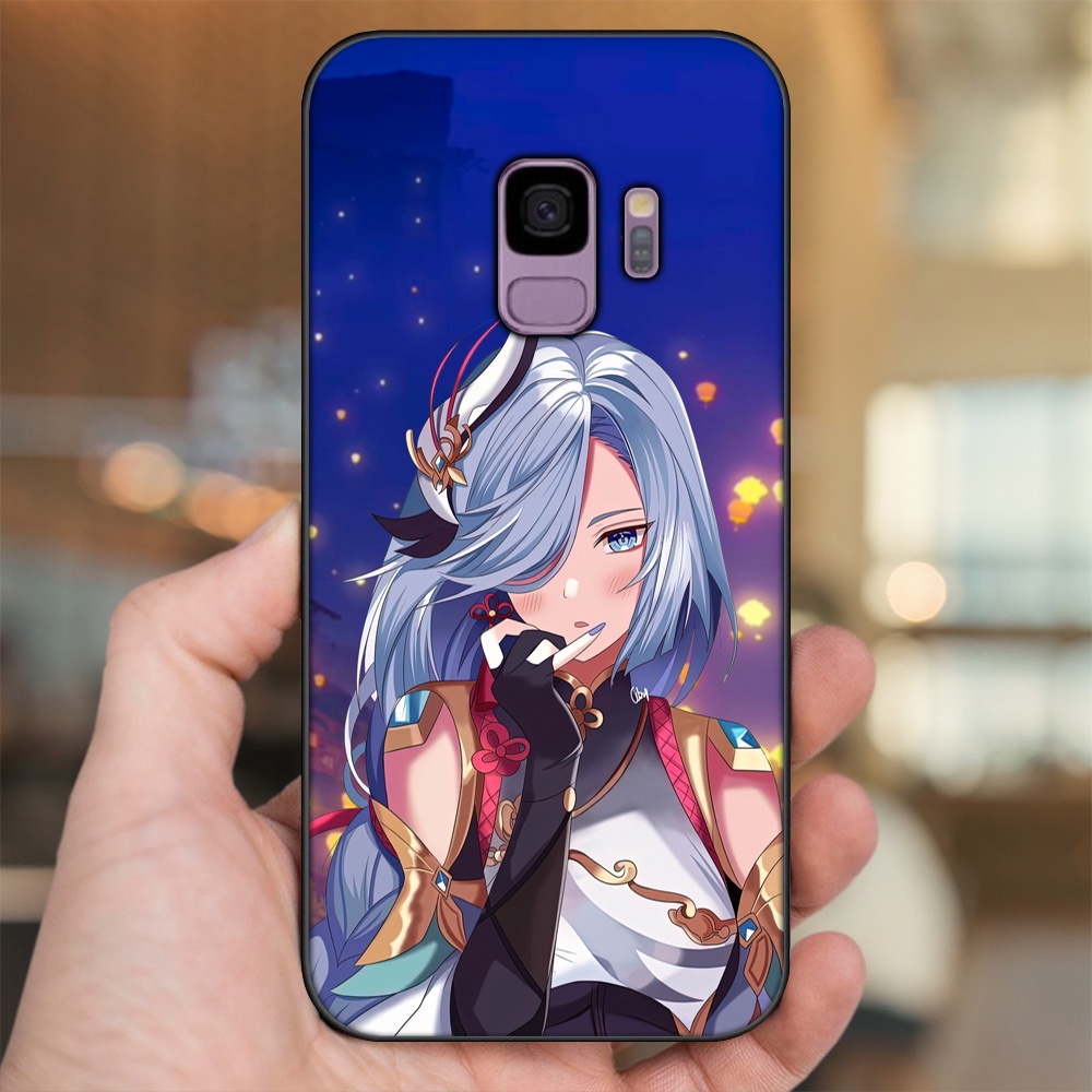 Ốp lưng Samsung S9 viền đen in hình Shenhe Genshin Impact