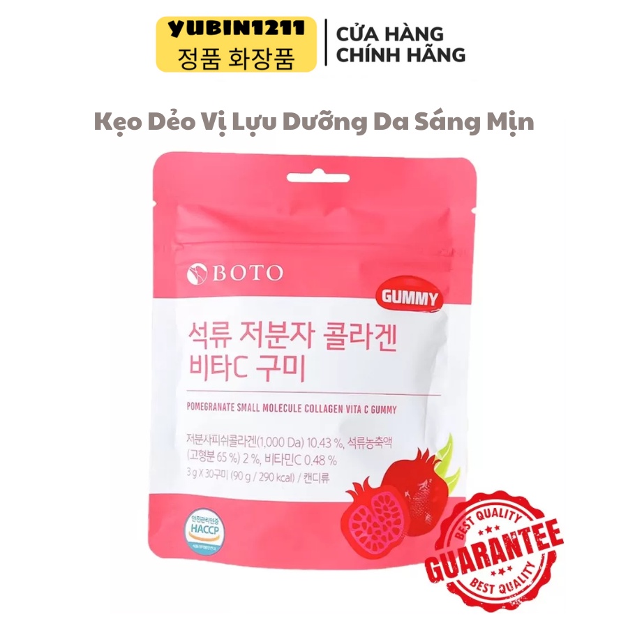 Kẹo Dẻo Collagen Vị Lựu BOTO Collgen 30 viên