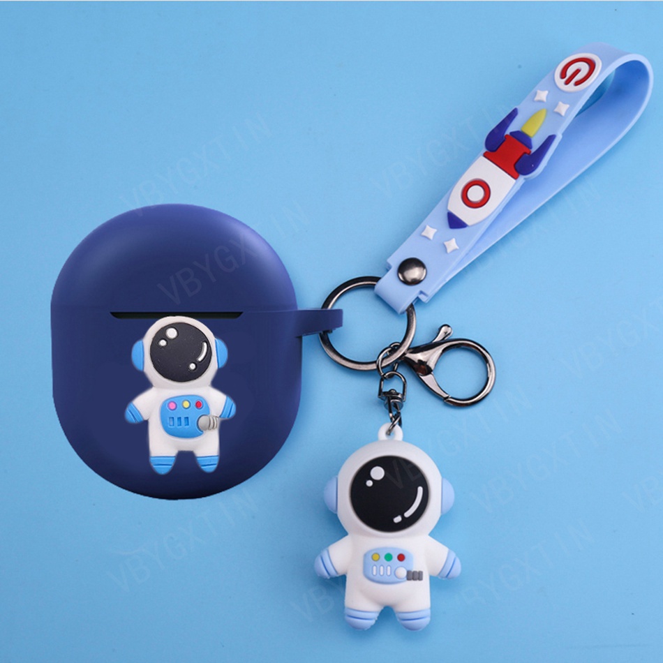 Vỏ Bảo Vệ Hộp Sạc Tai Nghe redmi buds 3 Pro / Airots 3 Pro Bằng Silicon Hình Chó/Mèo May Mắn/Cún/Gấu Trúc Có Móc Khóa