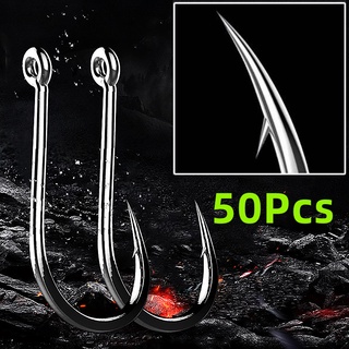 Set 50 lưỡi câu cá bằng thép cacbon