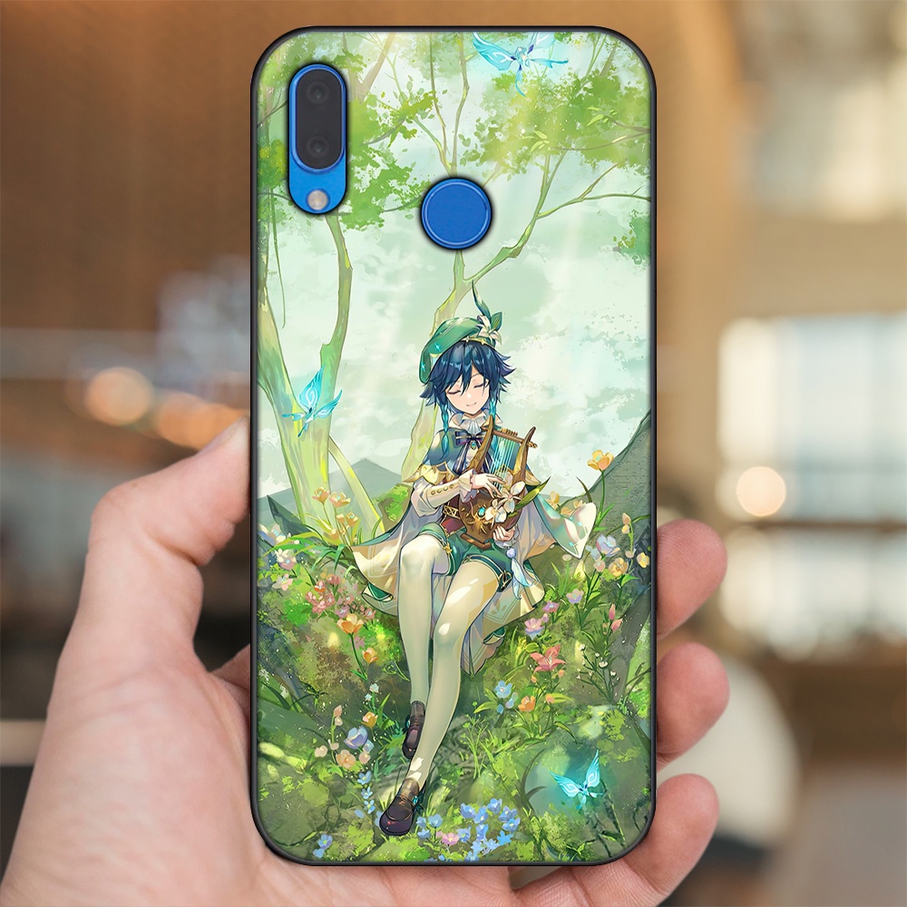 Ốp lưng Huawei Nova 3, Nova 3i, Nova 3e, P20 Lite viền đen in hình Venti Genshin Impact