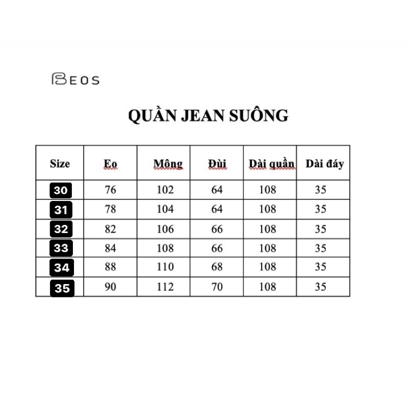 Quần jean ống suông form bigsize