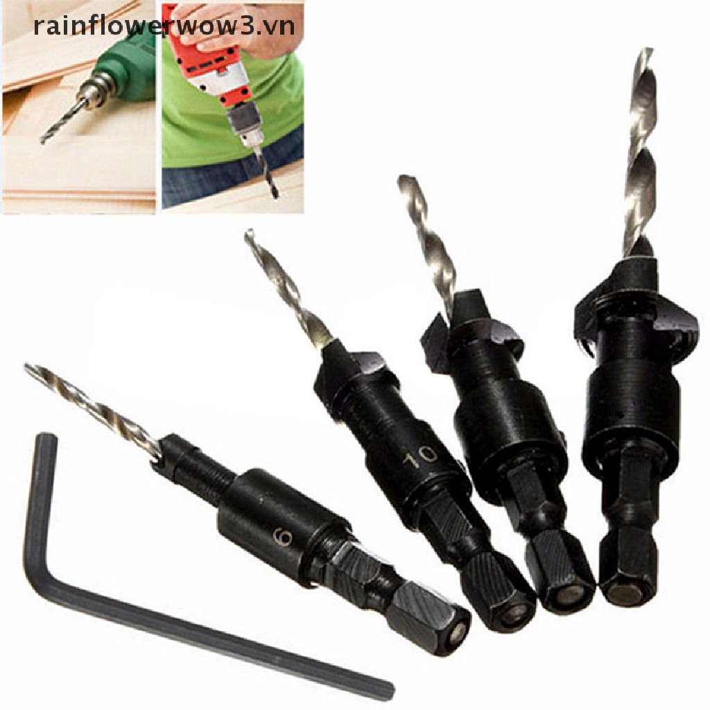 Bộ 4 Mũi Khoan HSS 6-12 Chất Lượng Cao Chuyên Dụng#
