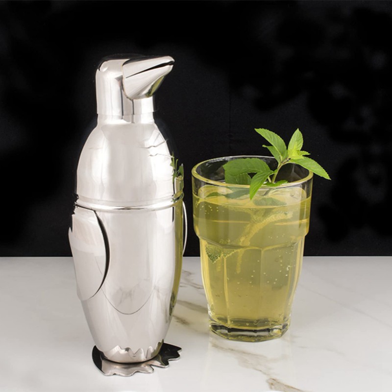 Creative Penguin Stainless Steel Bar Bartender Drink Mixer Shaker Pot