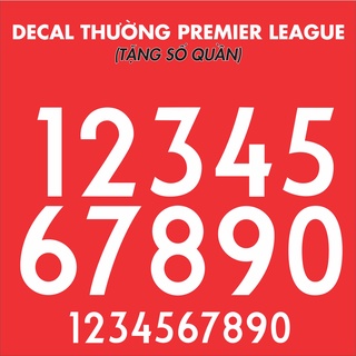 Decal in áo bóng đá (loại Thường) - Cắt Tên Số in ép áo đá banh theo yêu cầu