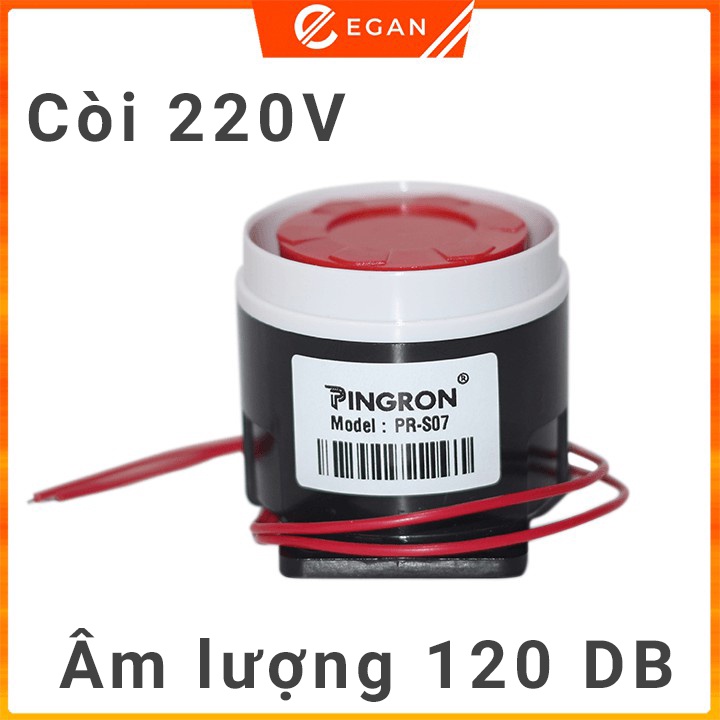 Loa hú báo động công suất lớn 220V 120db PINGRON PR-S07 I Bảo Hành 12 Tháng