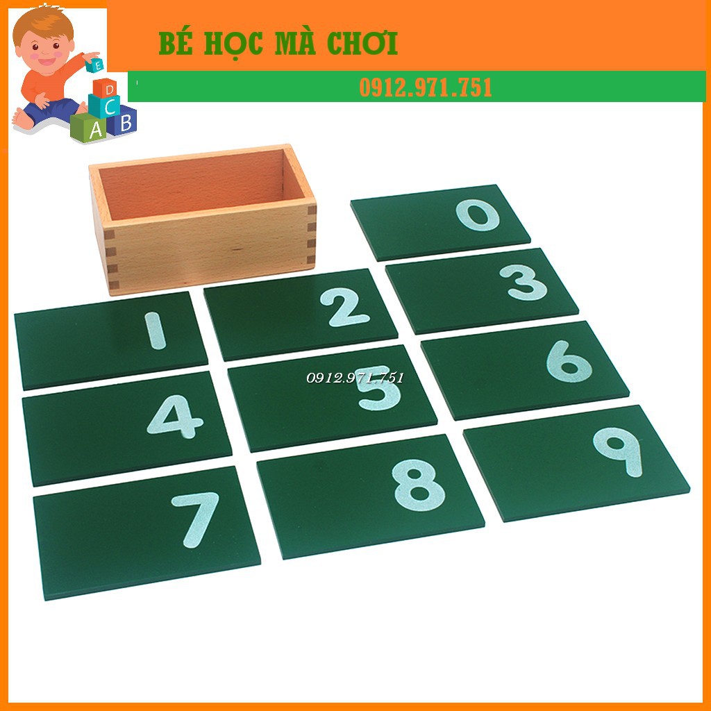 Bộ số nhám từ 0-9 Montessori