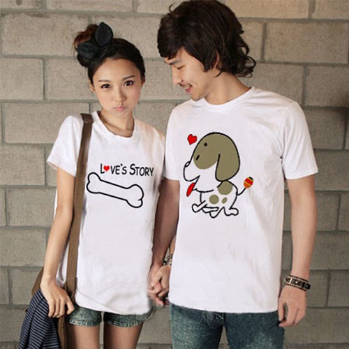 Áo Thun cặp Nam-Nữ in HÌNH 2 CON THỎ cực dễ thương , thích hợp cho các cặp đôi trẻ trung, năng động, cho các nhóm bạn
