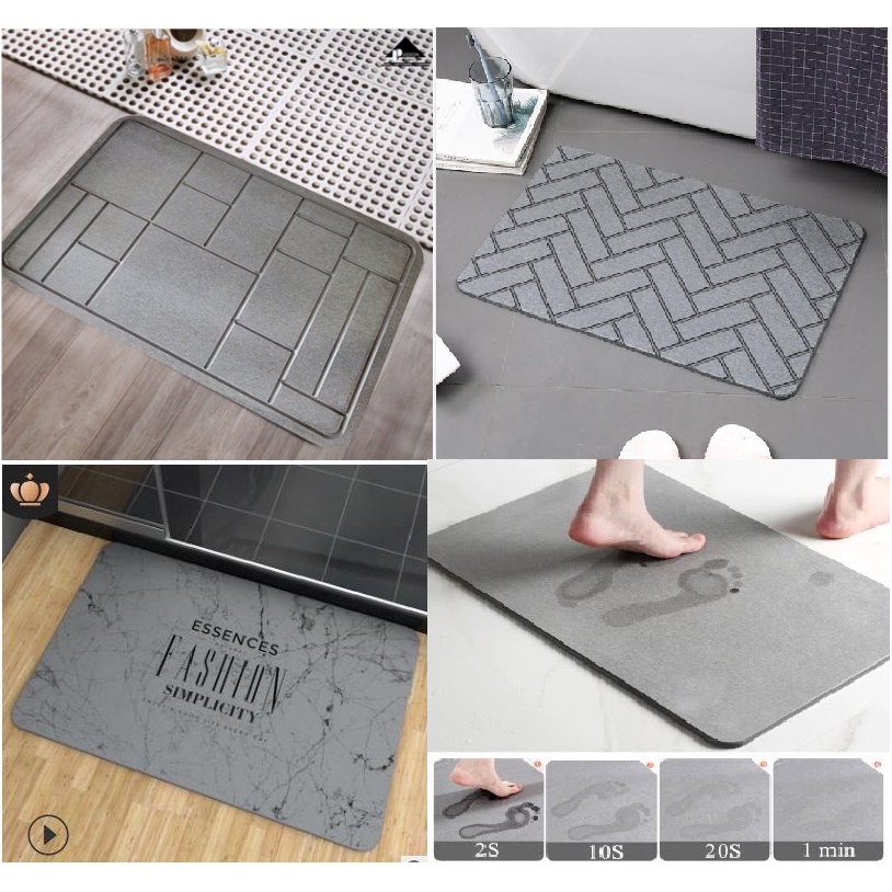 Thảm đá thạch anh để cửa nhà tắm hút nước Cao Cấp Chống Trượt Siêu Thấm Hút
