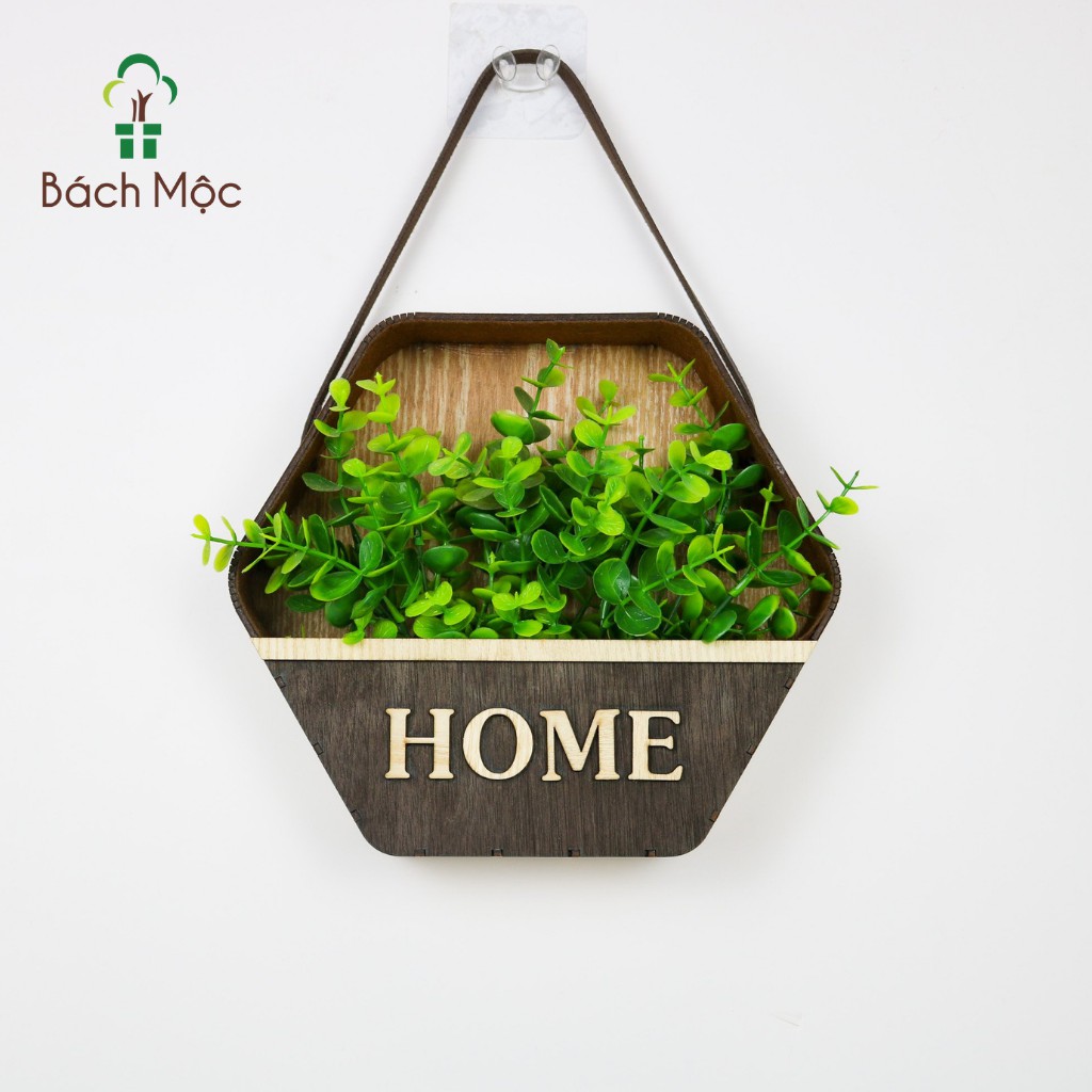 Giỏ Hoa Gỗ Decor BÁCH MỘC Treo Tường Trang Trí Phòng Khách, Cửa Hàng