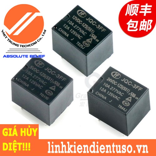 HF3FF-JQC-3FF-005 012 024-1ZS(551)5V 12V 24VDC （hàng ko có sẵn phải đợi từ 7-10 ngày）